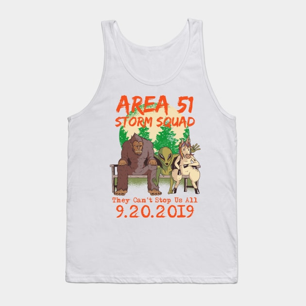 Area 51 First Annual 5K Alien UFO They Cant Stop Us All Gifts Tank Top by gillys